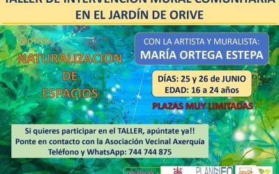 Intervención mural comunitaria en el jardín de Orive